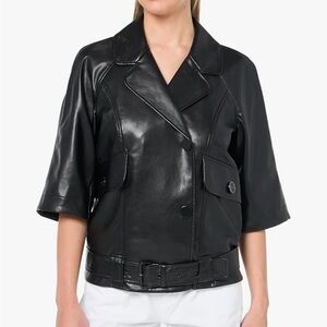 Armani exchange Milano edition moto faux leather‎ jacket L